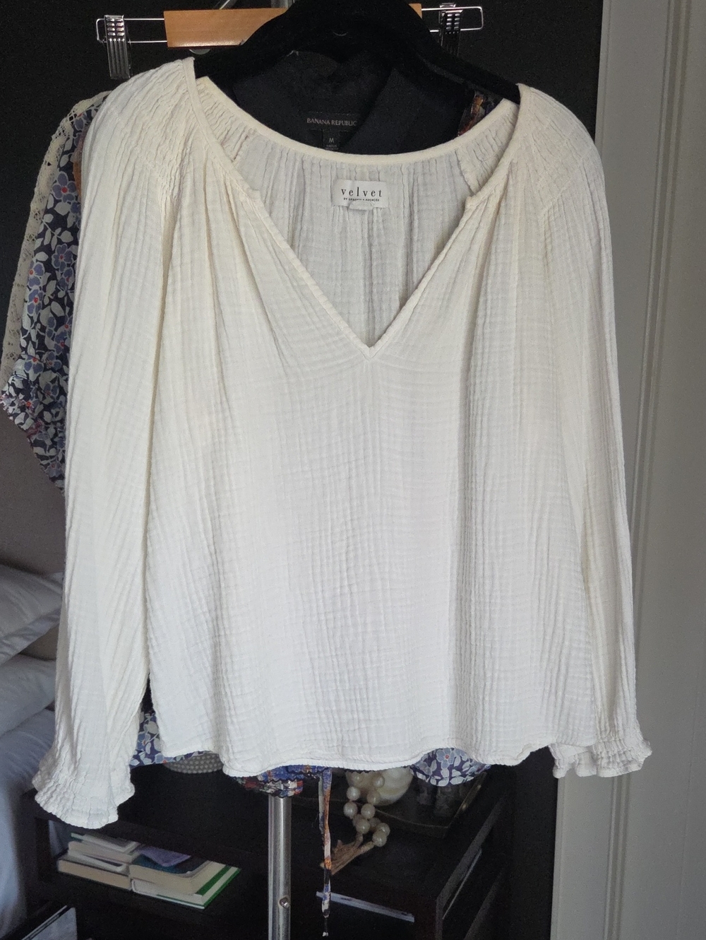 Velvet by Graham & Spencer Cotton Gauze Blouse - S
